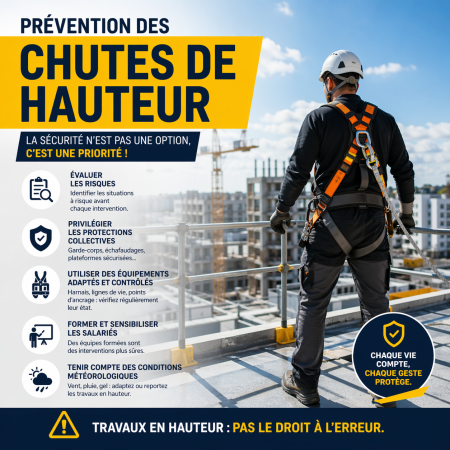 Prévention des chutes de hauteur : un impératif pour les entreprises françaises en 2026